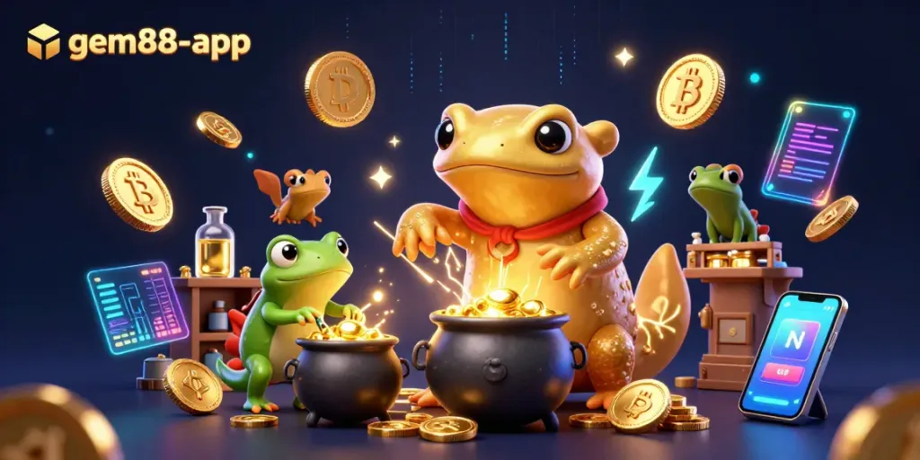 Experience gaming thrills with gem88-app showcasing dynamic casino elements and enchanting characters.