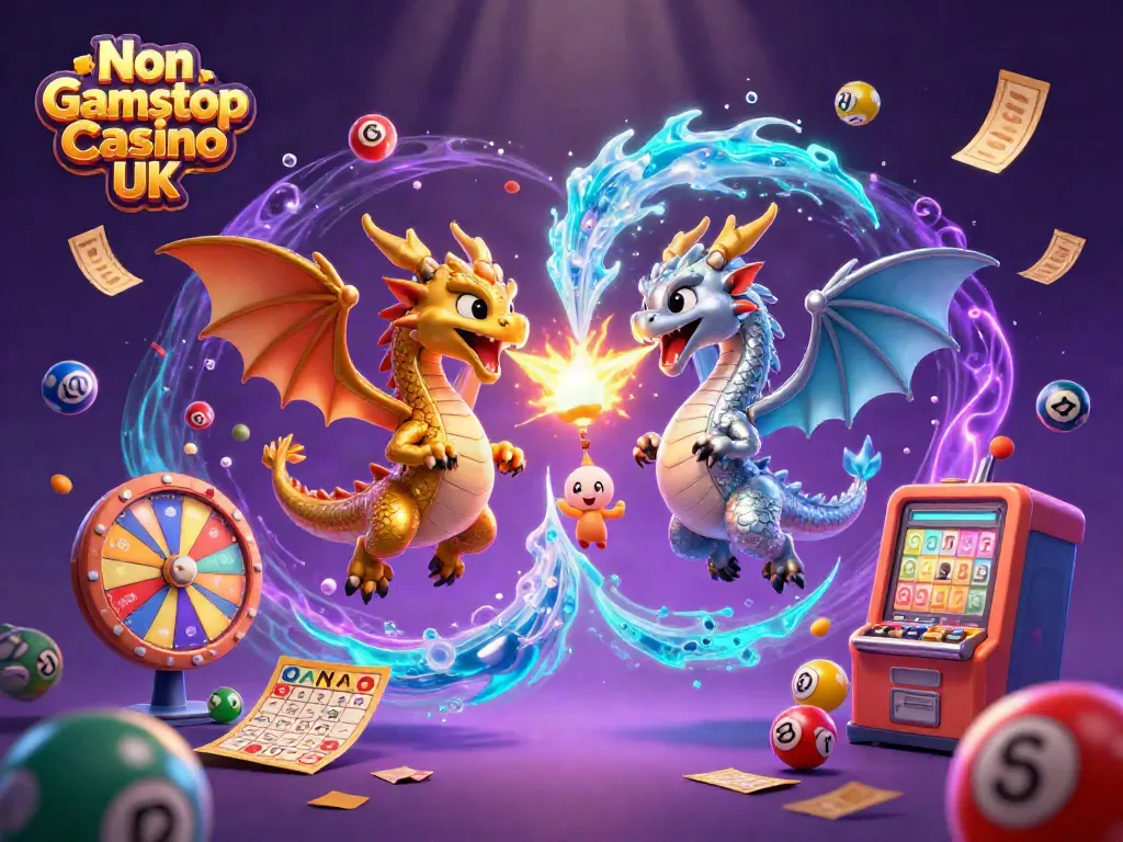 Experience thrilling action at Non Gamstop Casino UK with vibrant lottery elements and magical dragons.