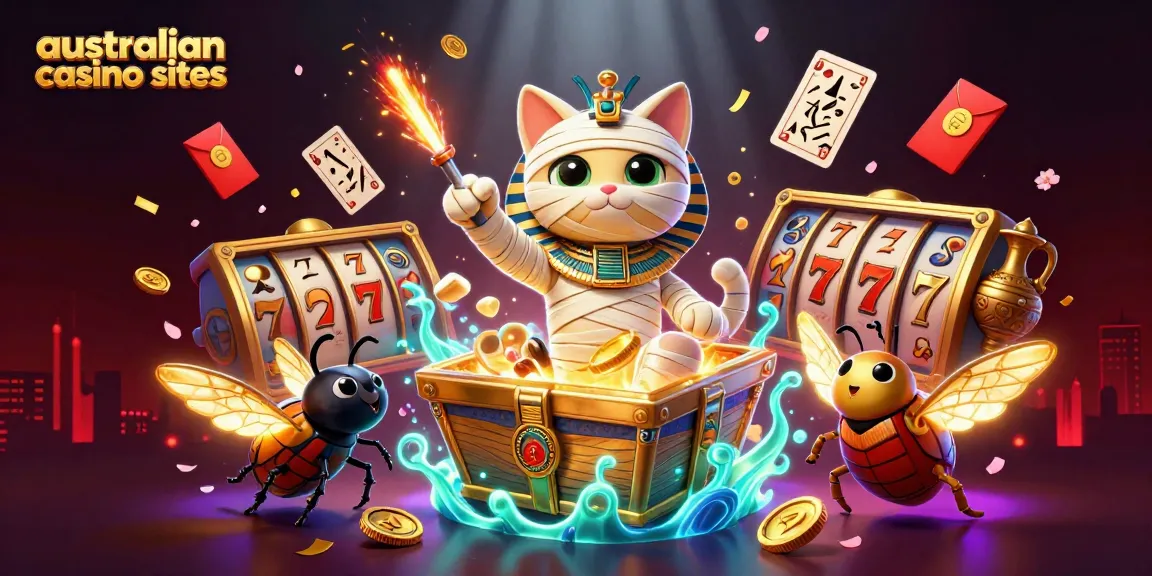 Engage with vibrant elements at australian casino sites featuring an Egyptian mummy cat and more